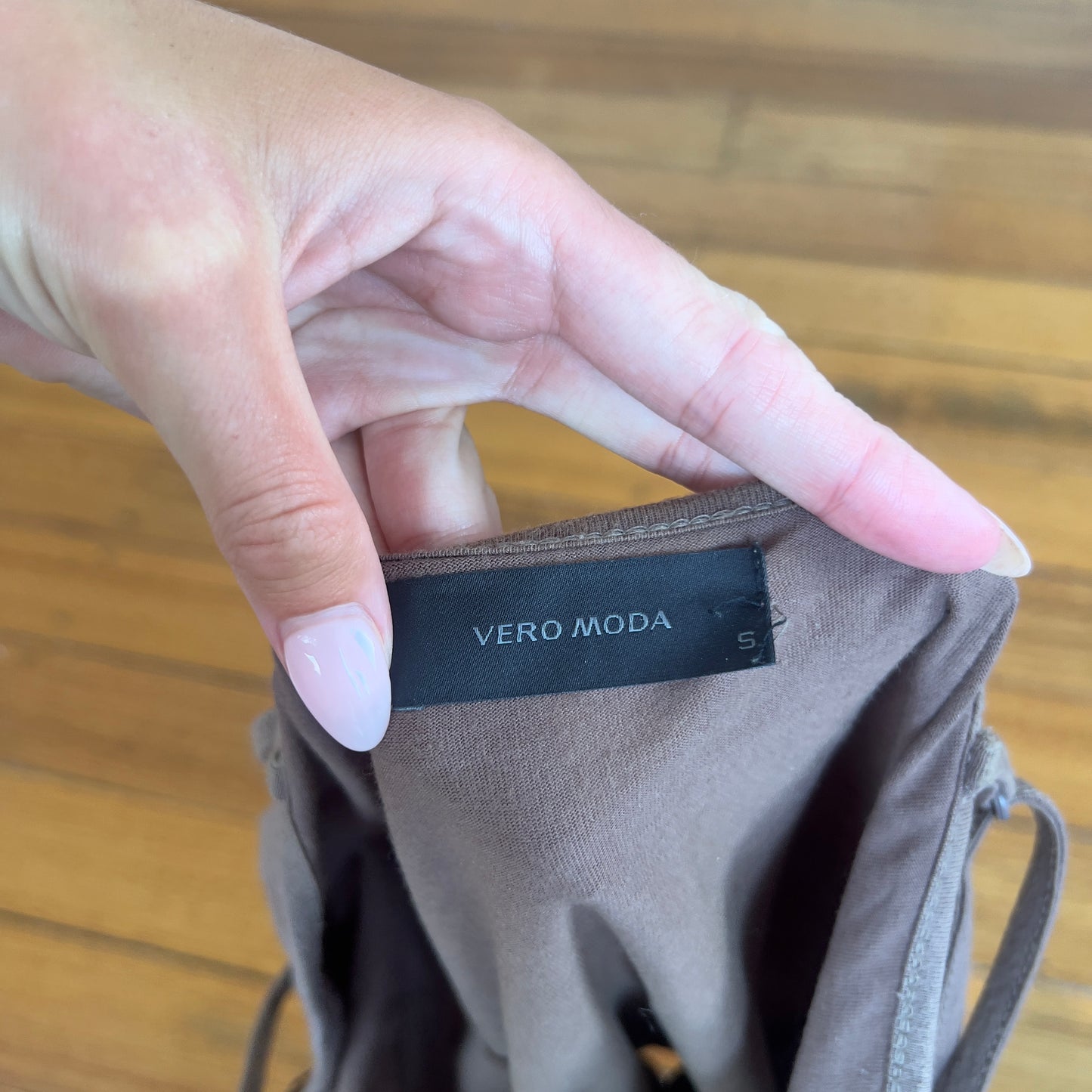 brown lace beaded cami