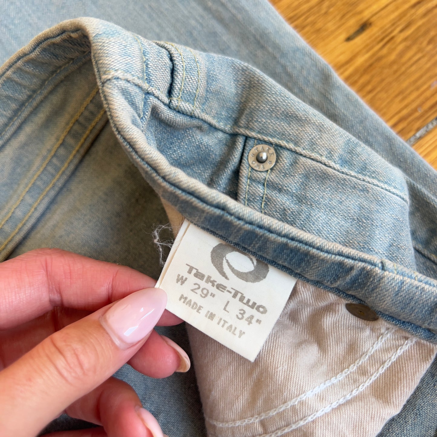 low rise flared jeans