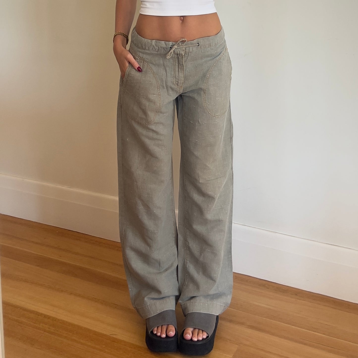 baggy linen pants