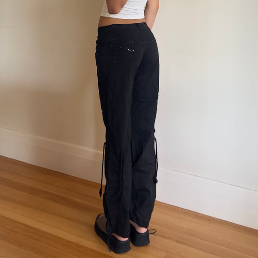 y2k black cargo pants