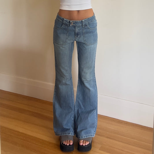 vintage flared denim jeans