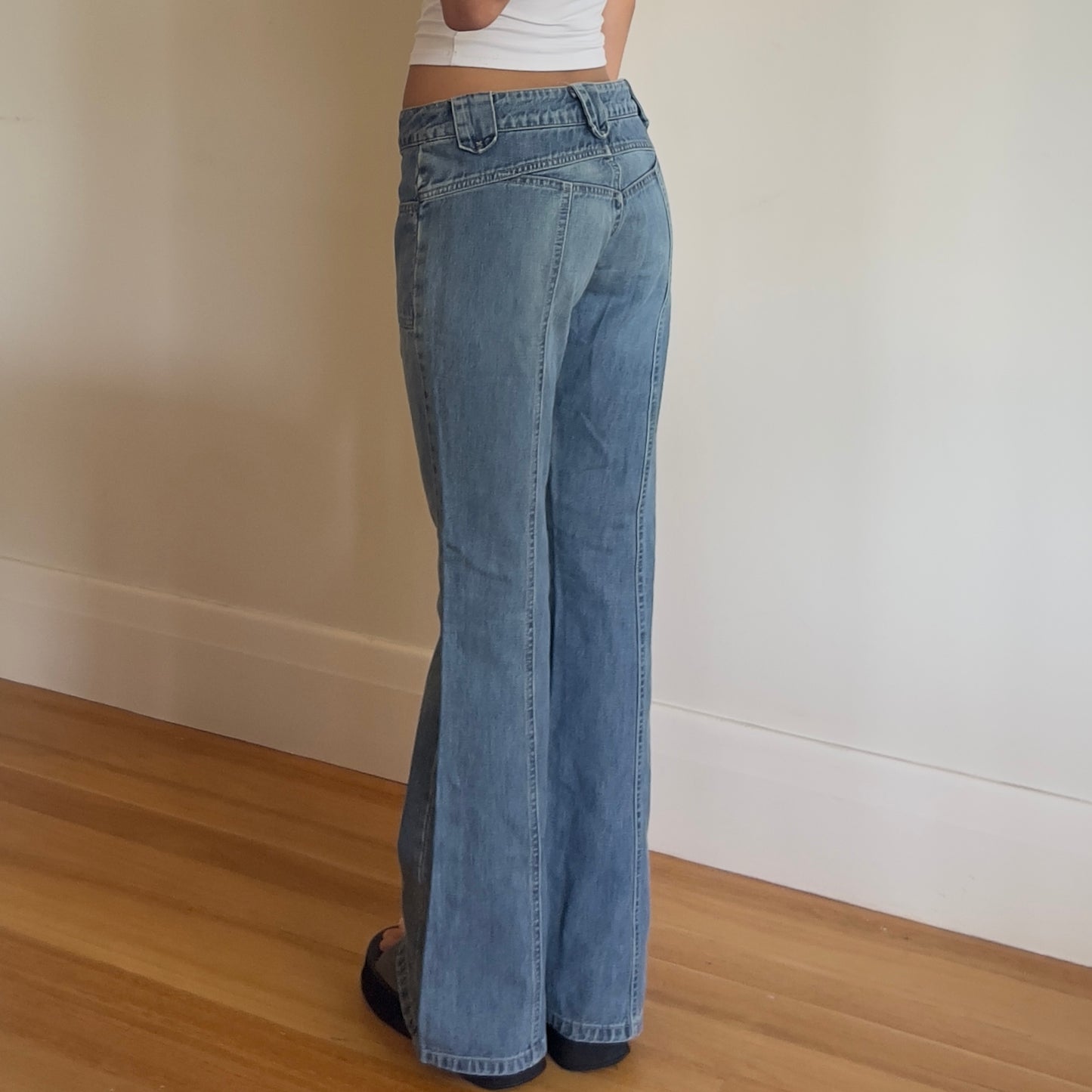 vintage flared denim jeans