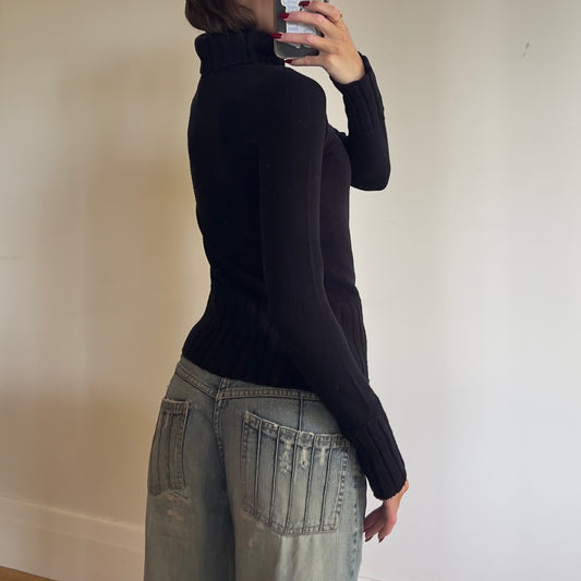 black EDC knit sweater