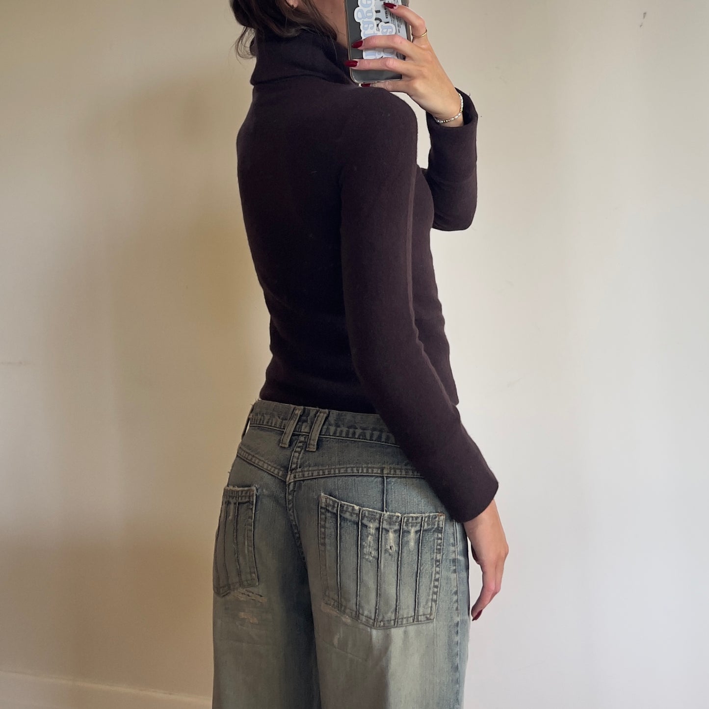 Italy made brown wool sweater