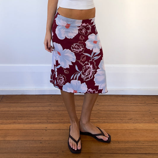 floral midi skirt