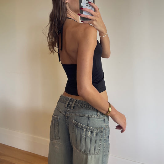 vintage black halter top