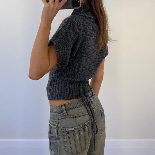 mohair wool blend wrap knit