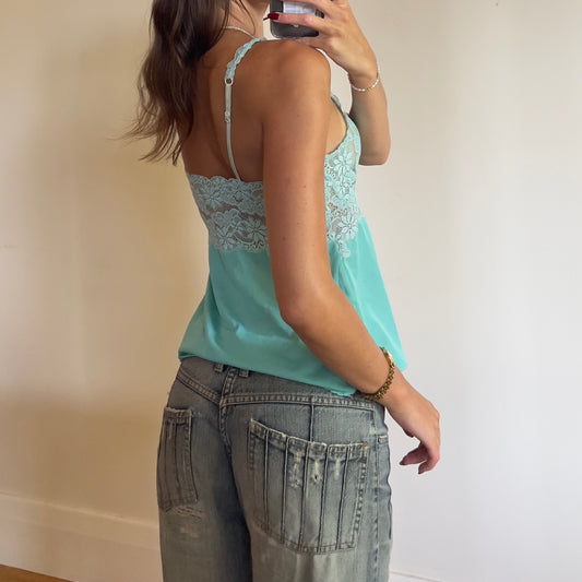 aqua lace cami