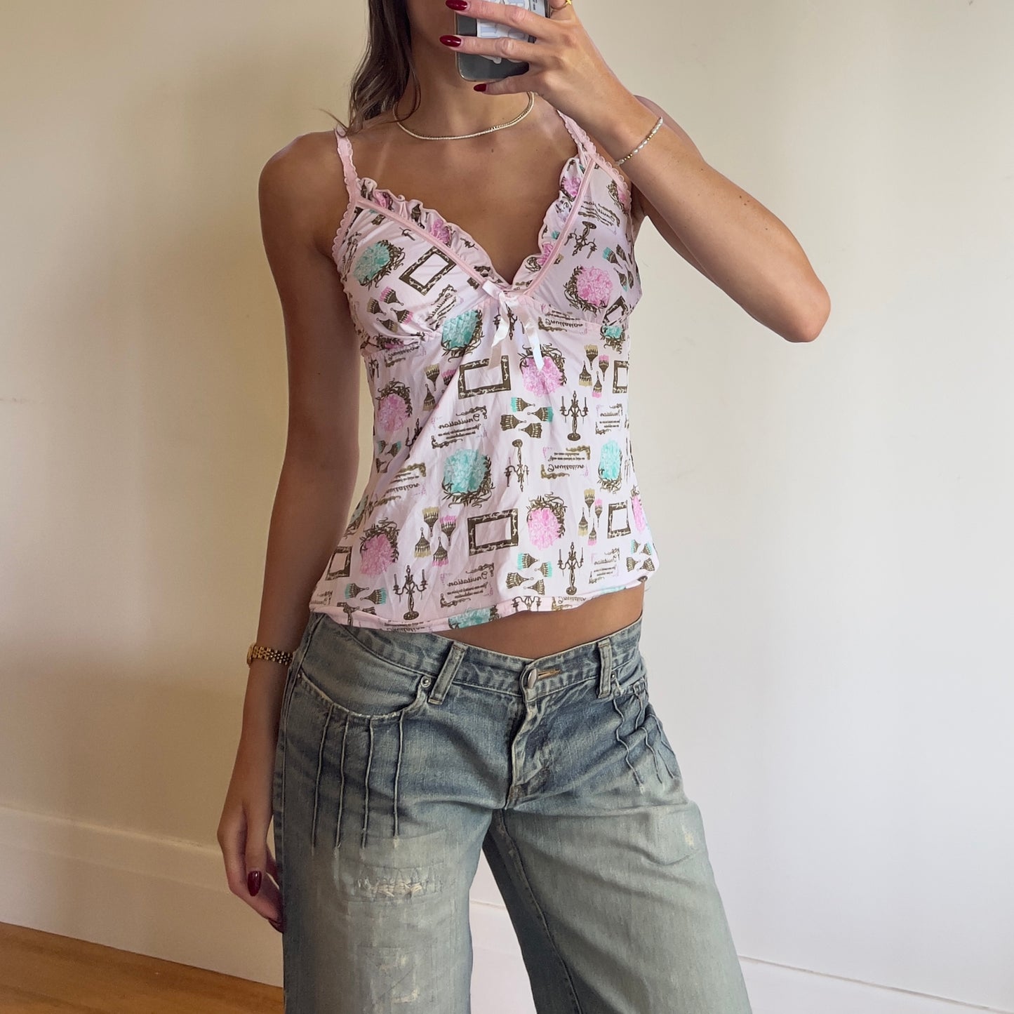 graphic print cami