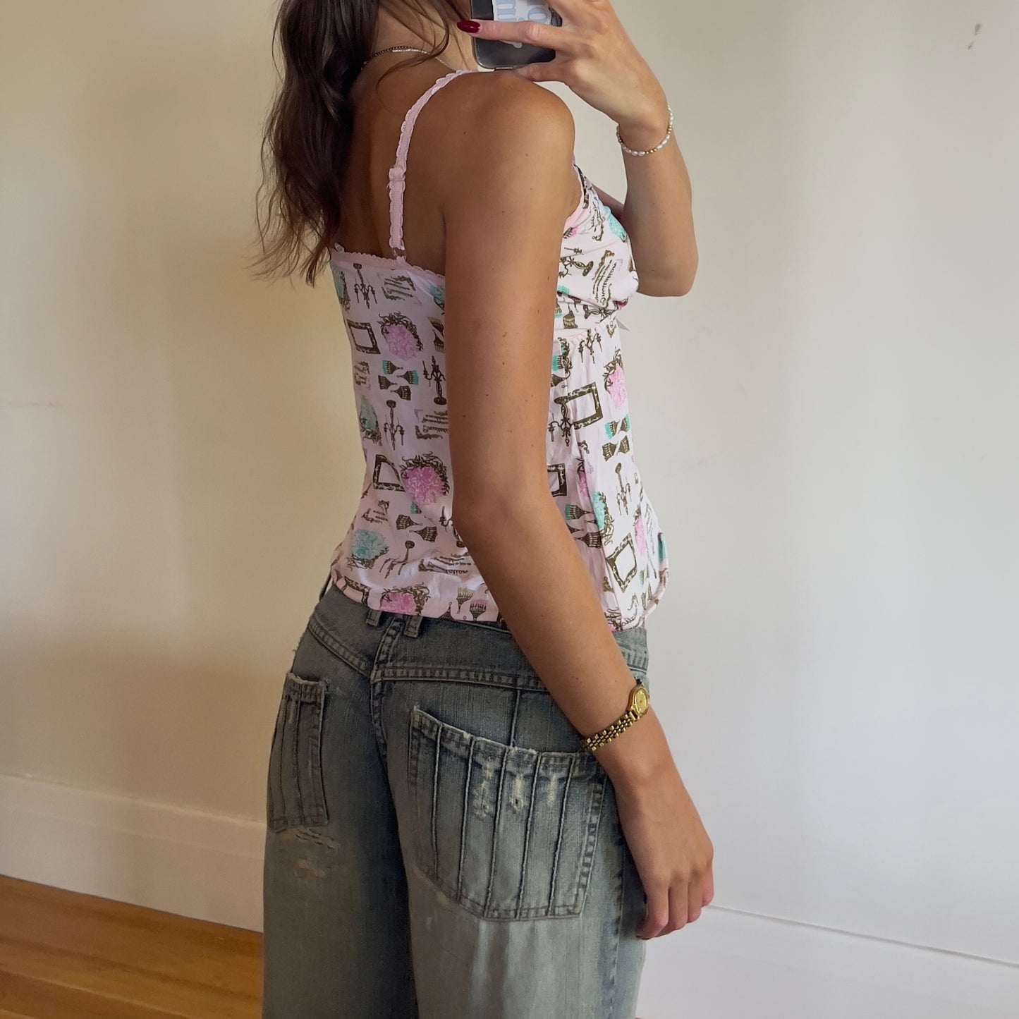 graphic print cami
