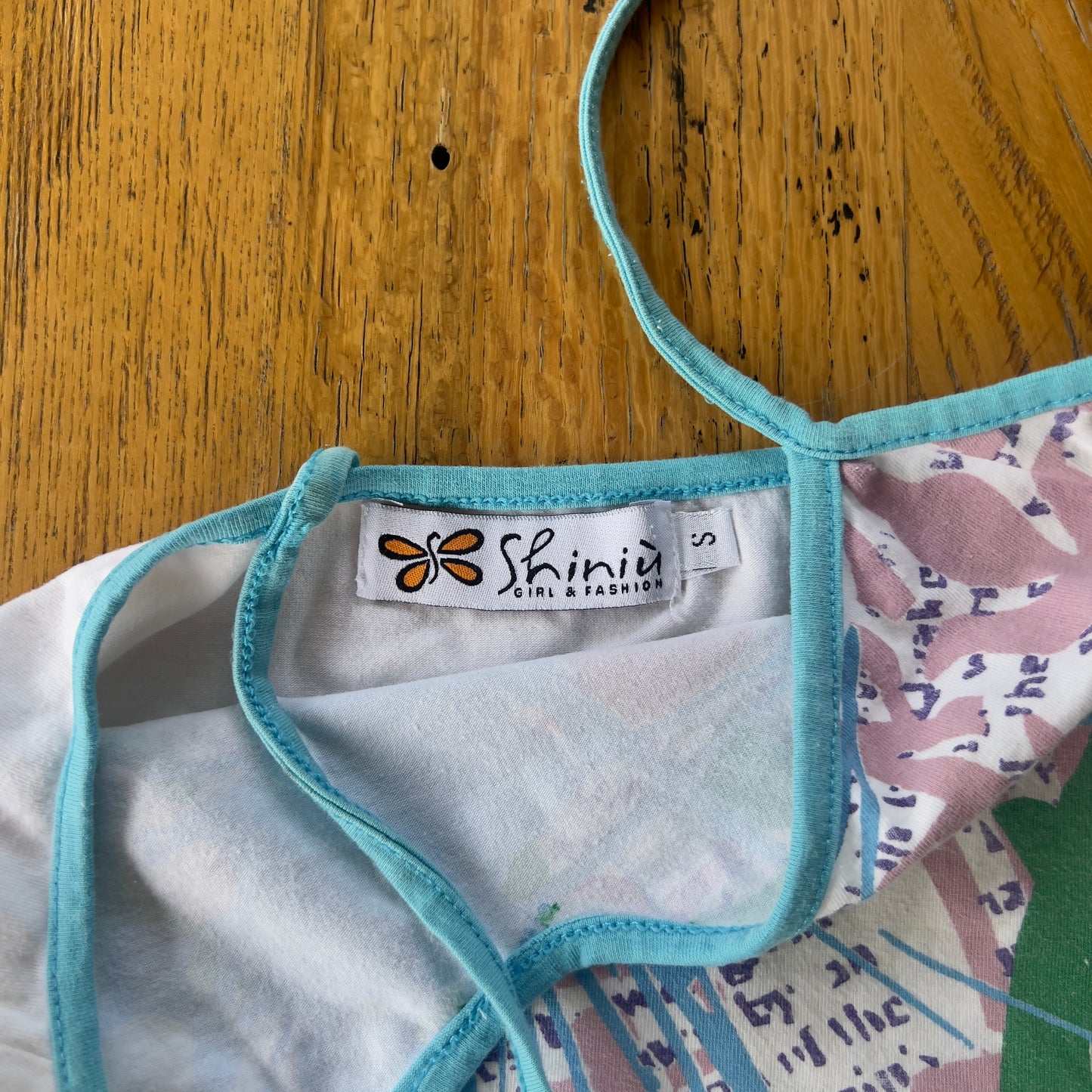 graphic print halter top