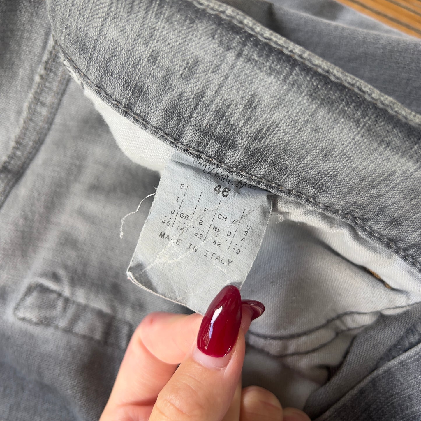 baggy grey denim jeans