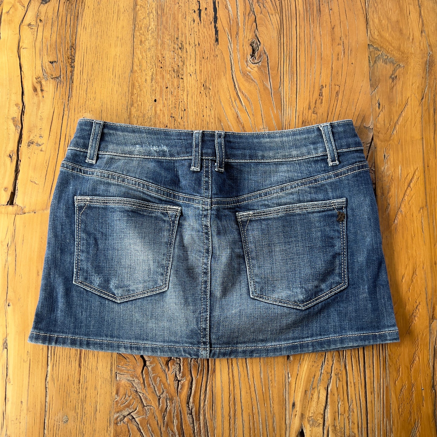 y2k denim mini skirt