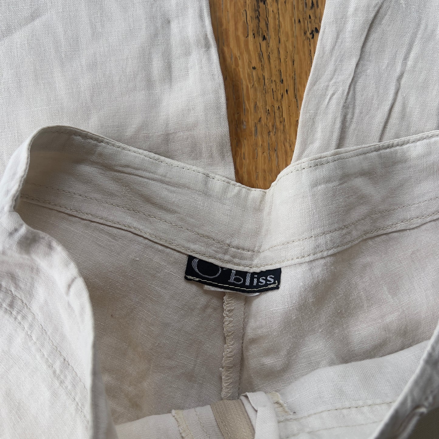 beige linen pants