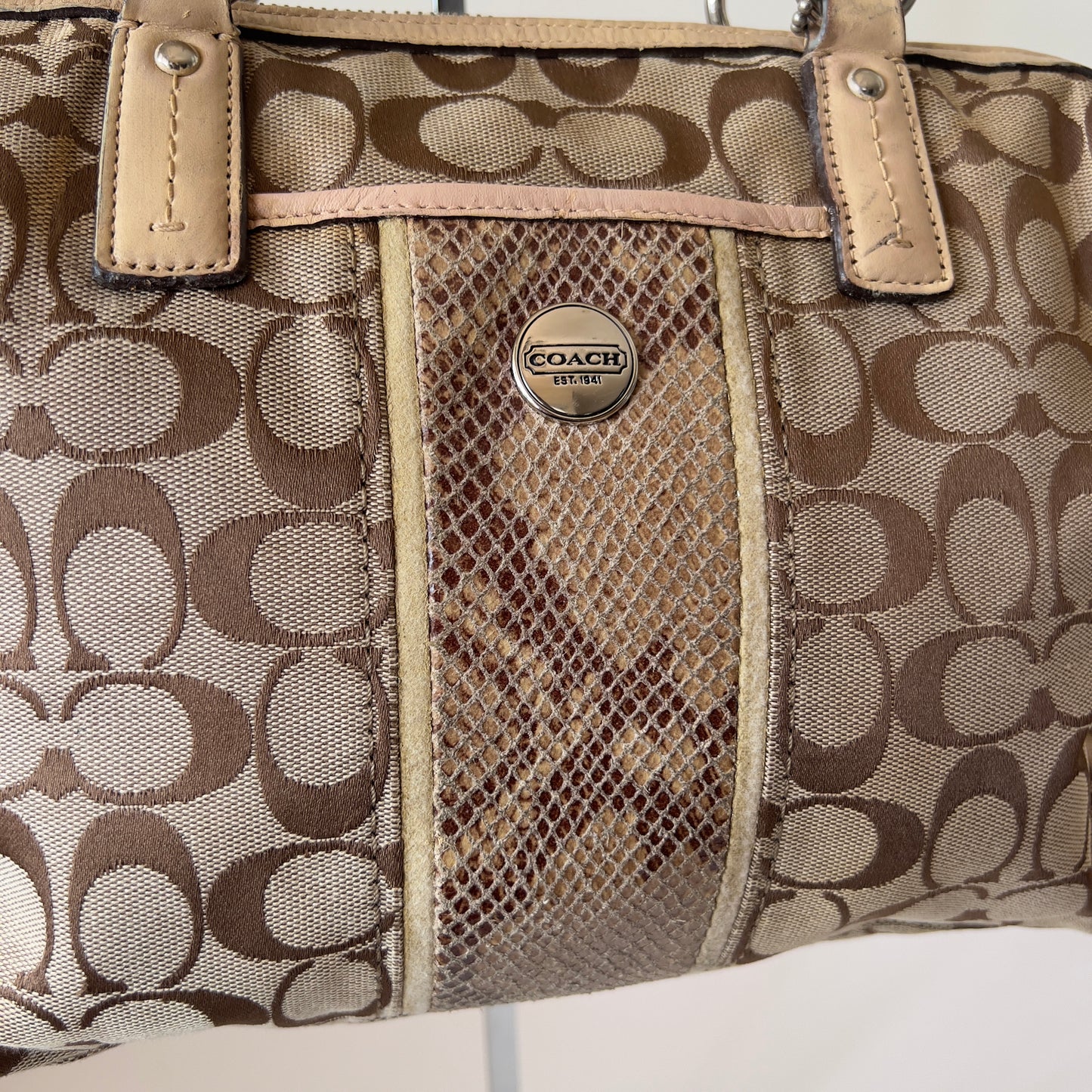 python singnature coach bag