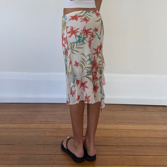 floral midi skirt