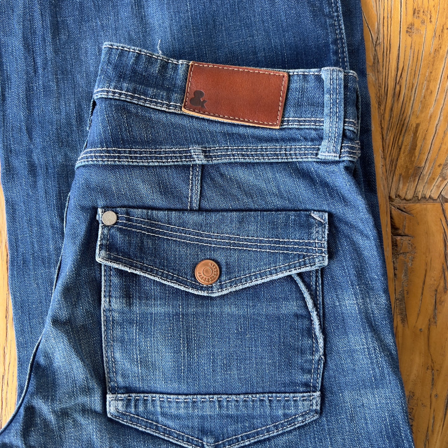 denim wide leg jeans