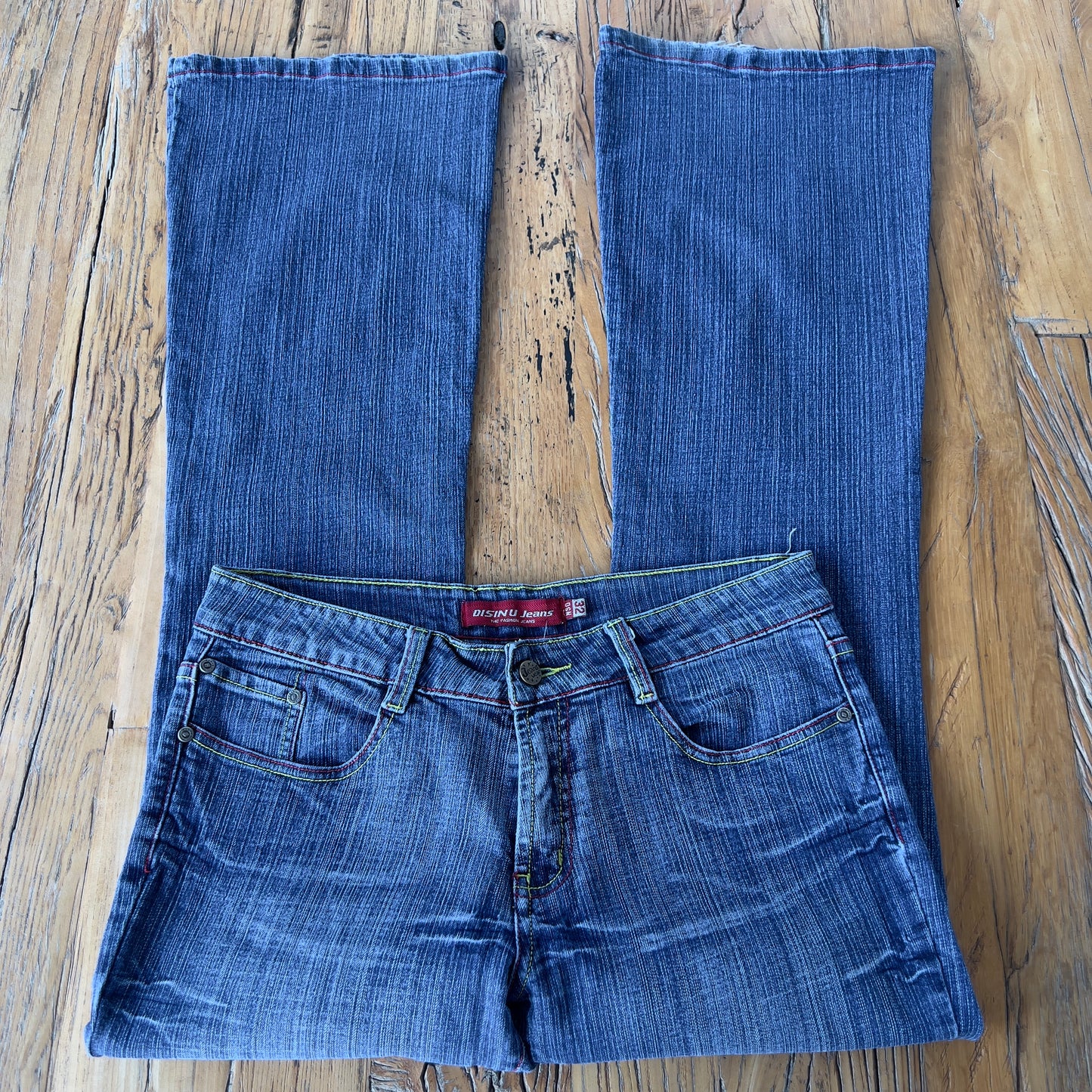 baggy flared denim jeans