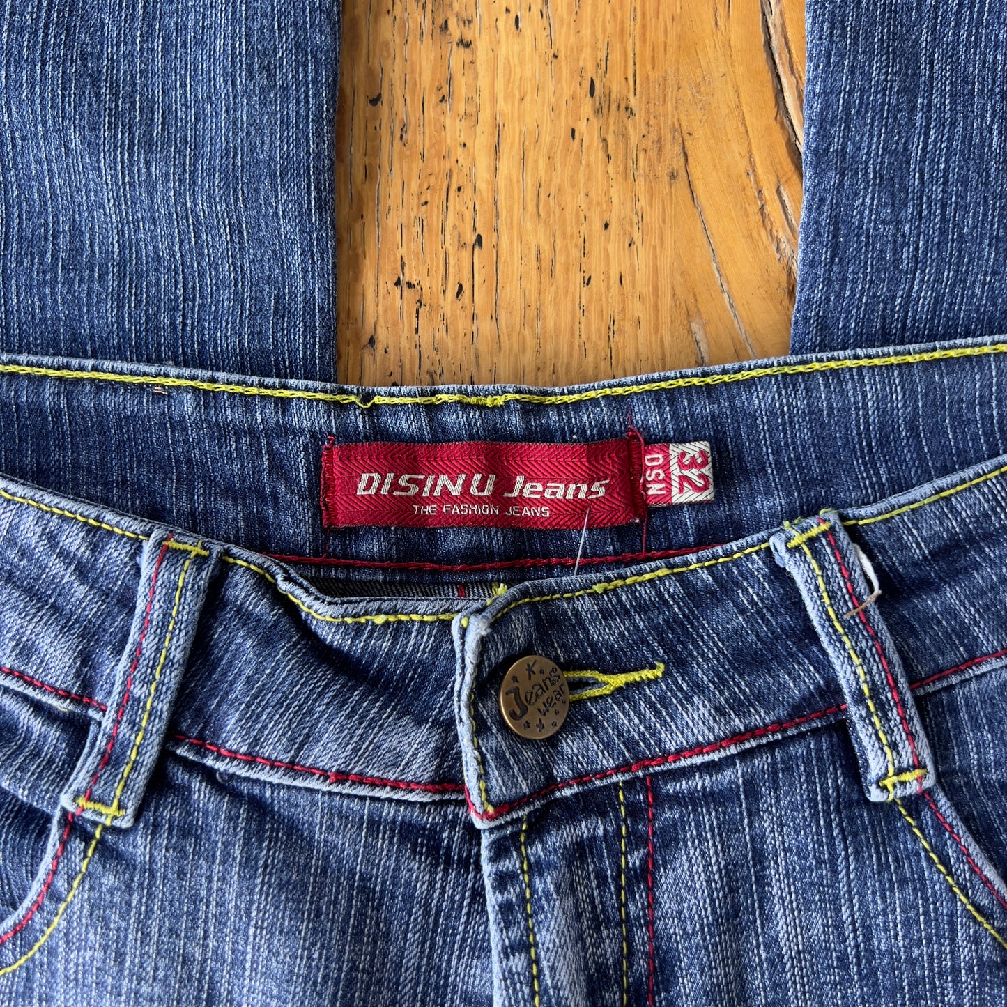 baggy flared denim jeans
