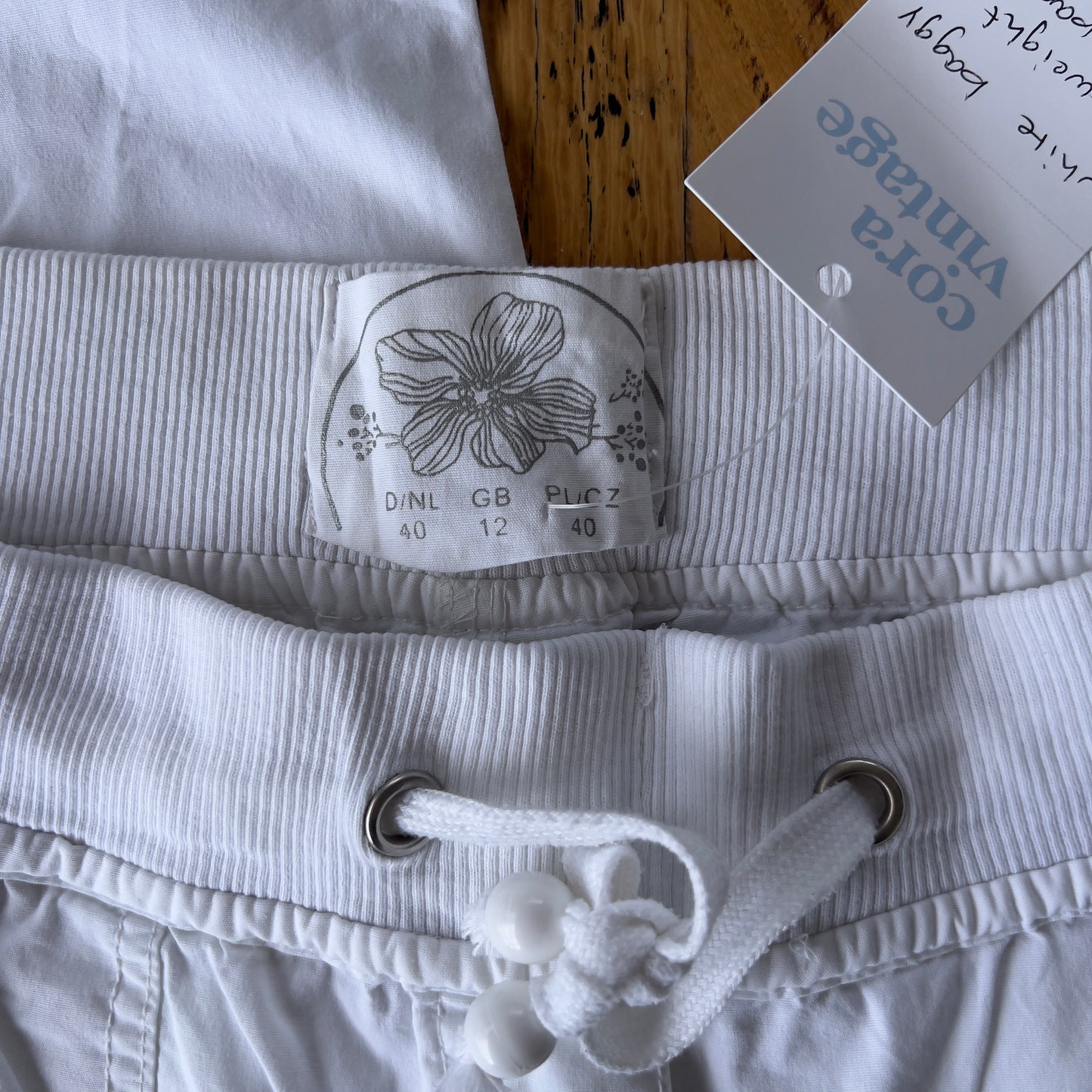 white lightweight pants