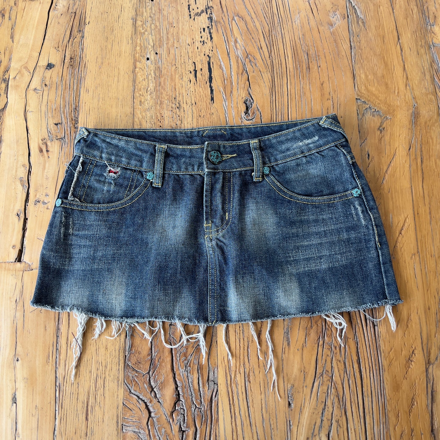 ultra mini denim skirt