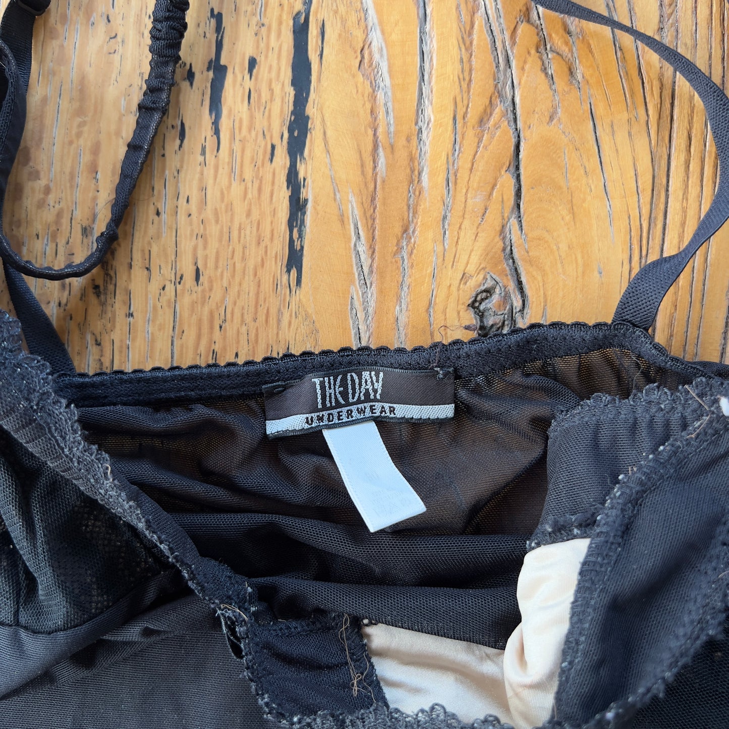 black sheer lace cami