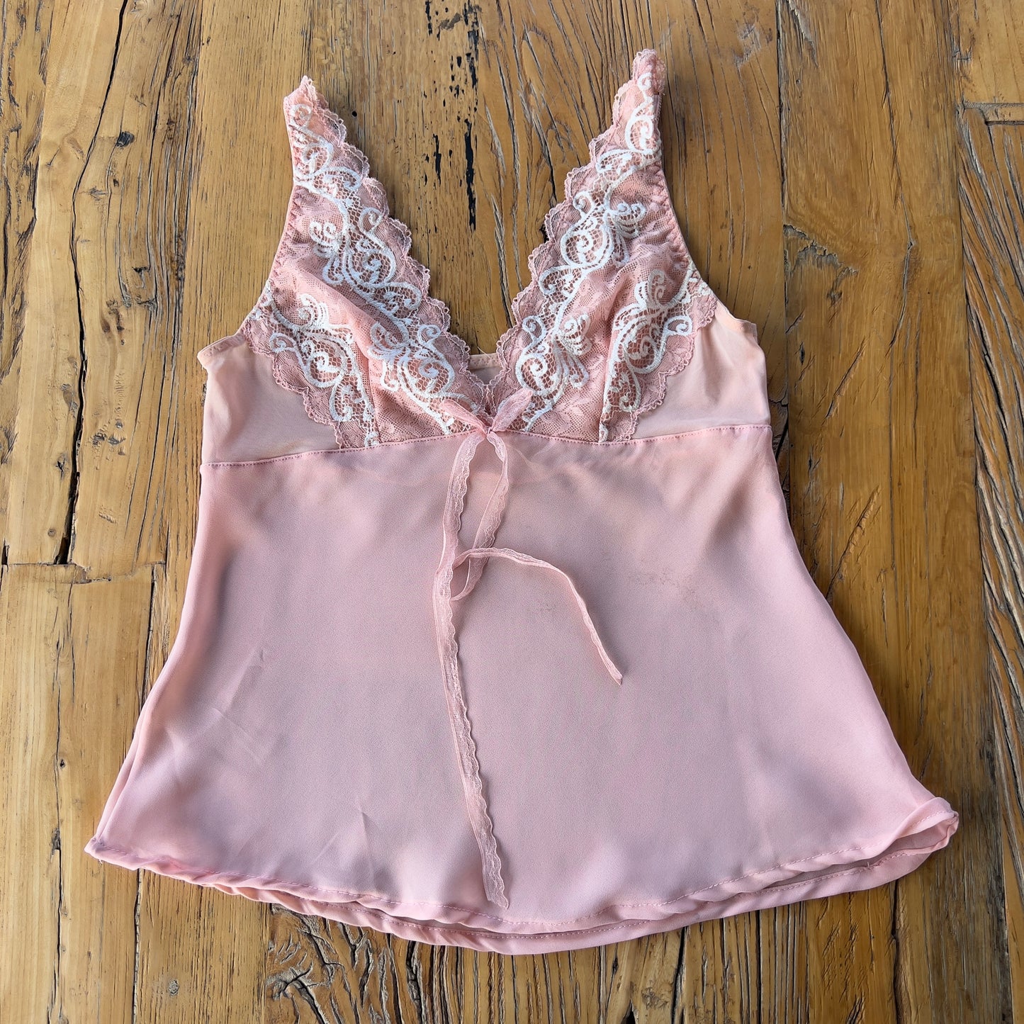 pink lace cami