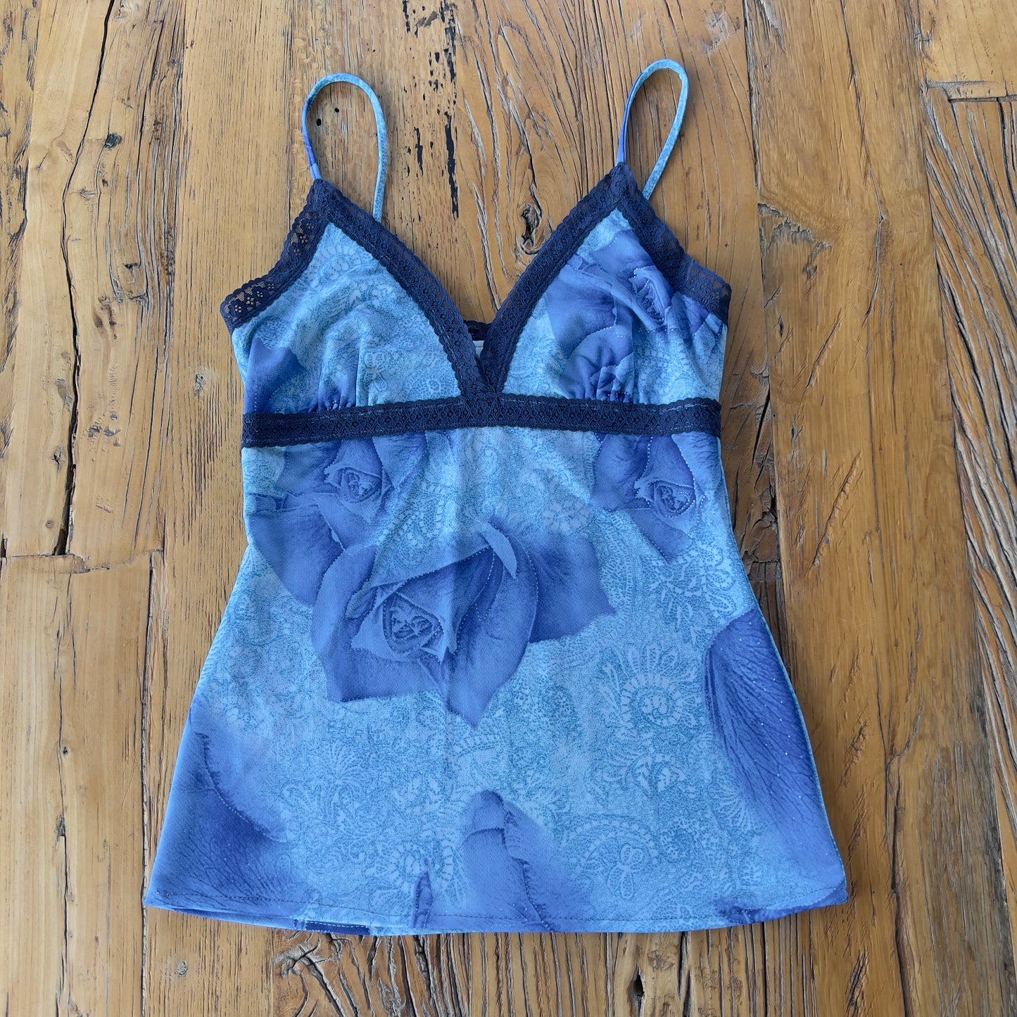 floral blue cami