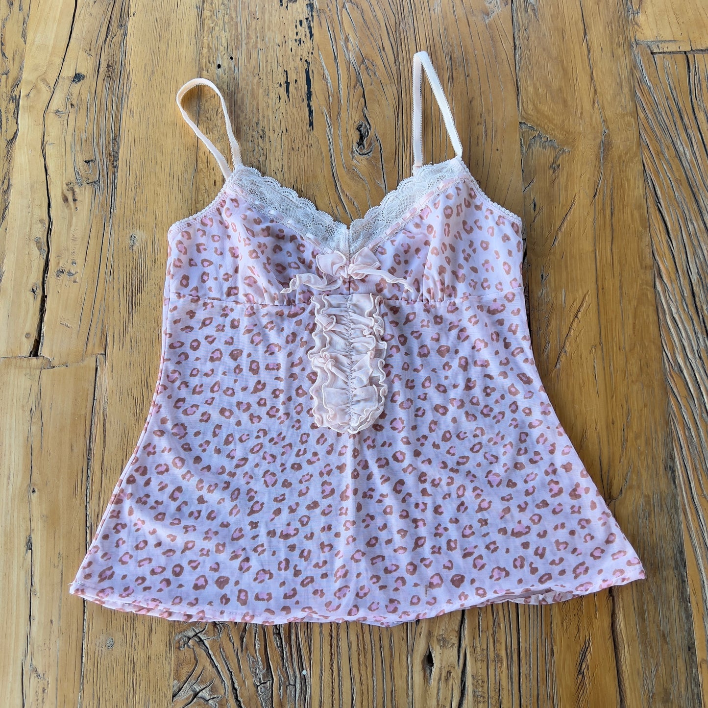 pink leopard print cami