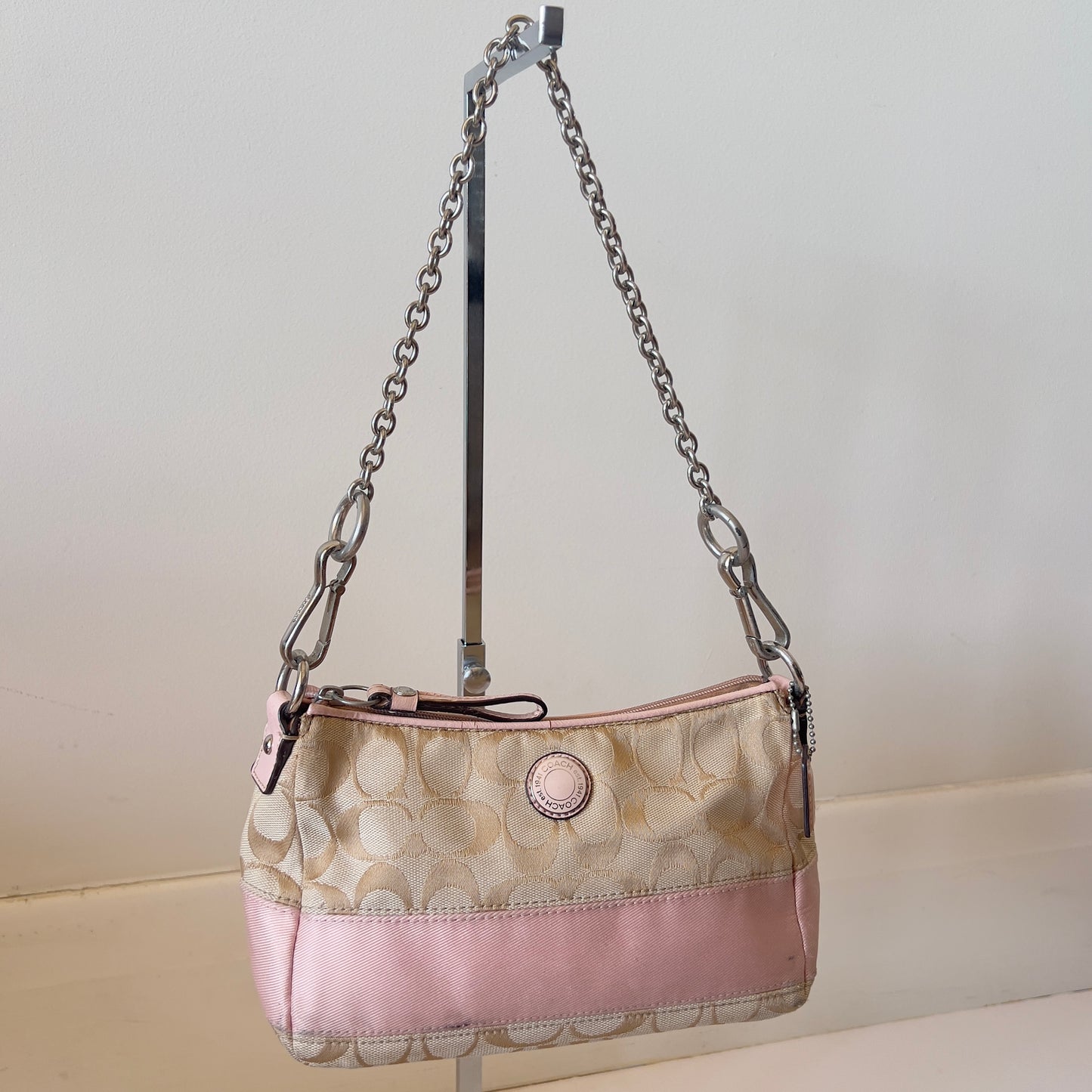 pink Coach mini bag