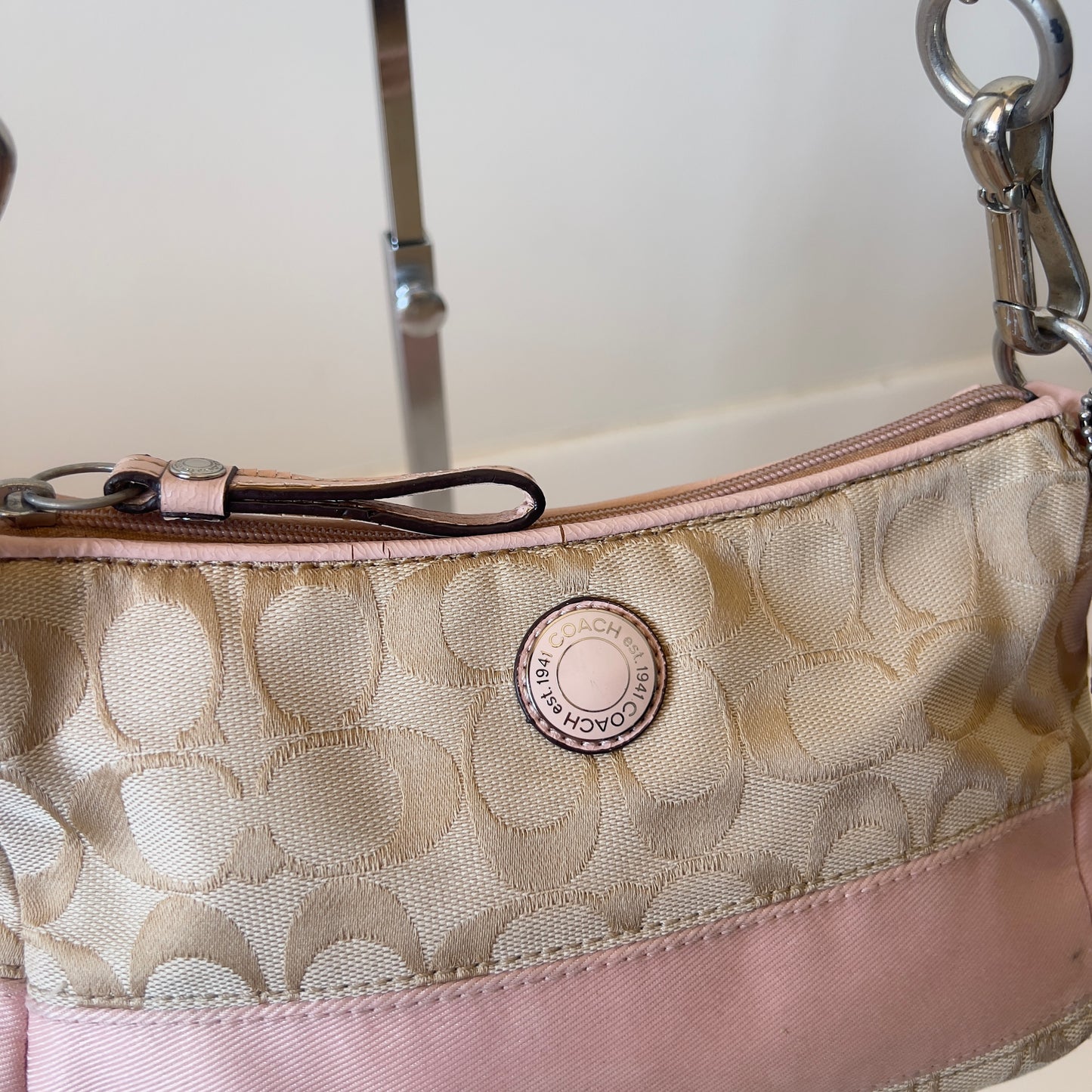 pink Coach mini bag