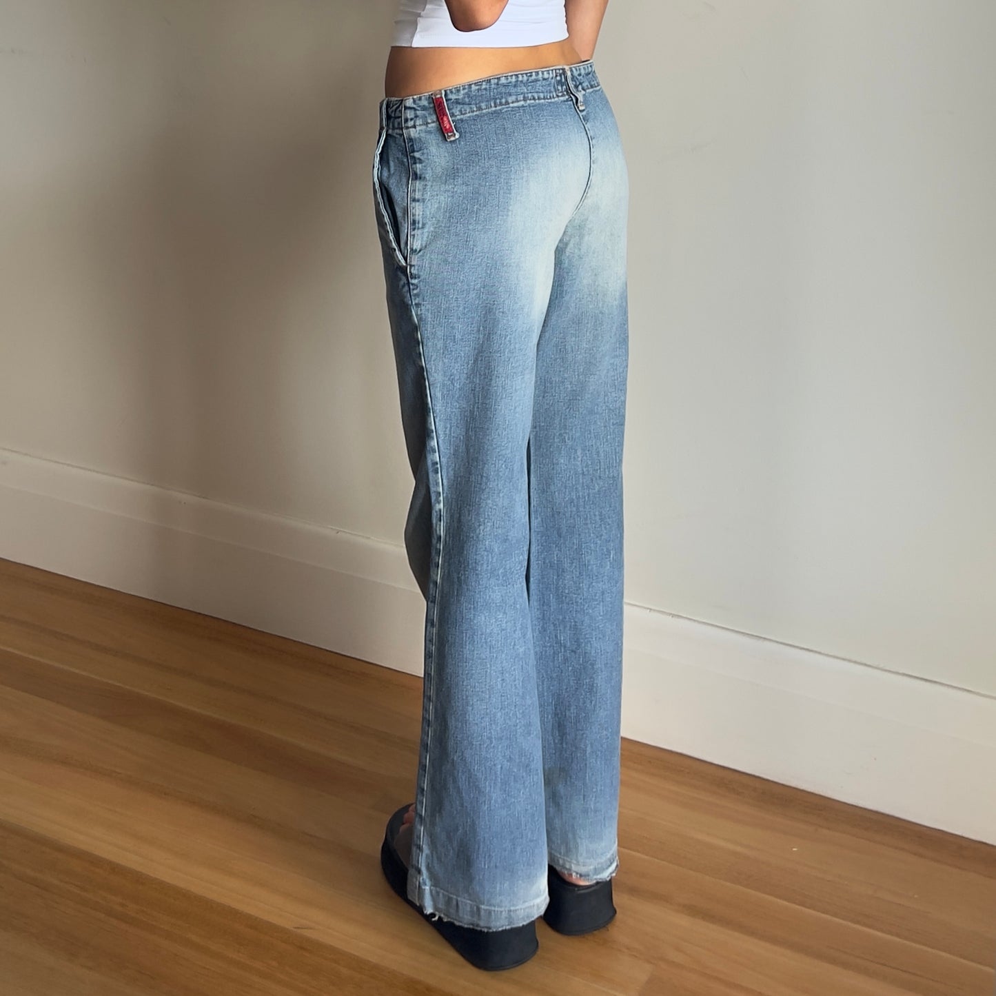 low rise wide leg jeans