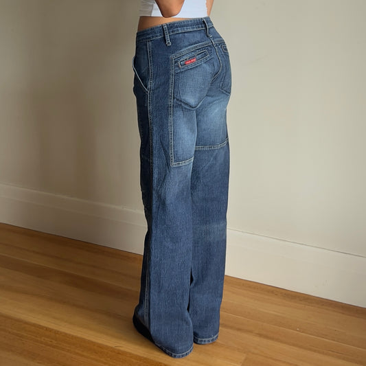 wide leg denim jeans
