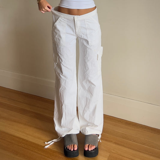 white cargo pants