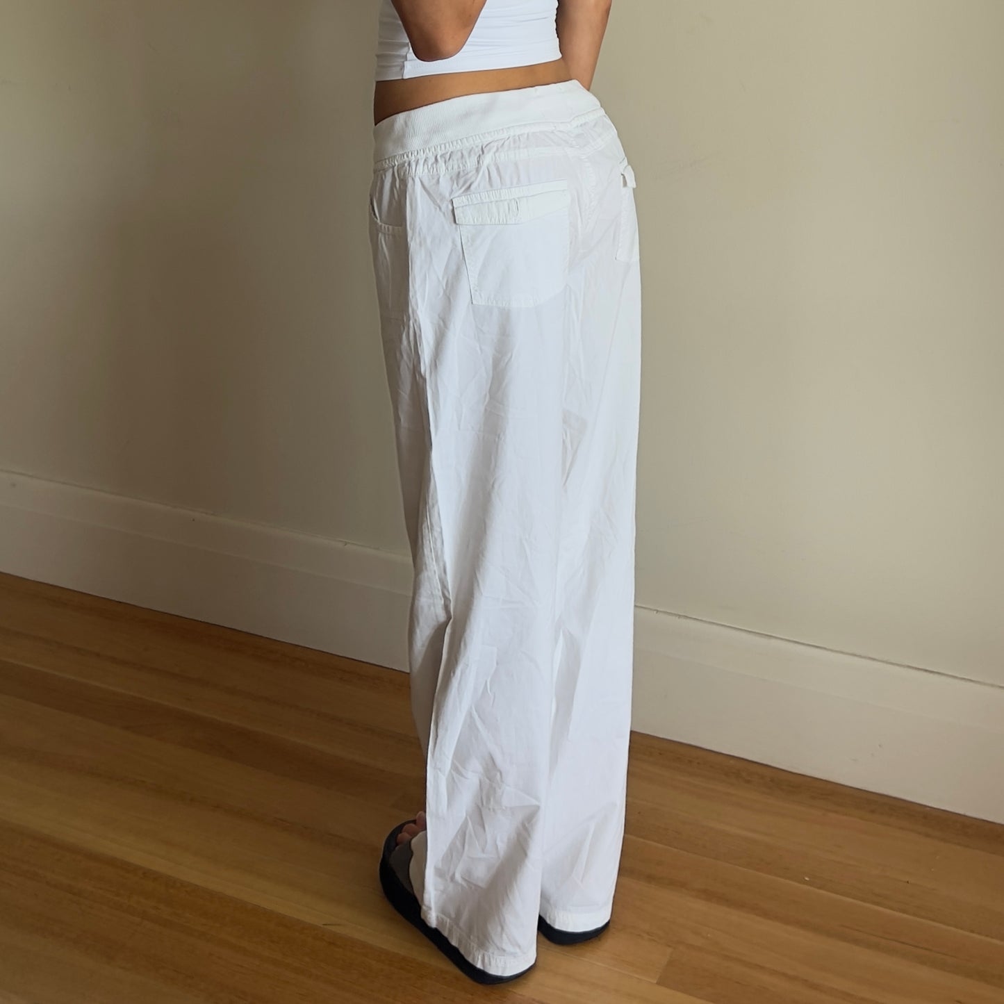 white lightweight pants
