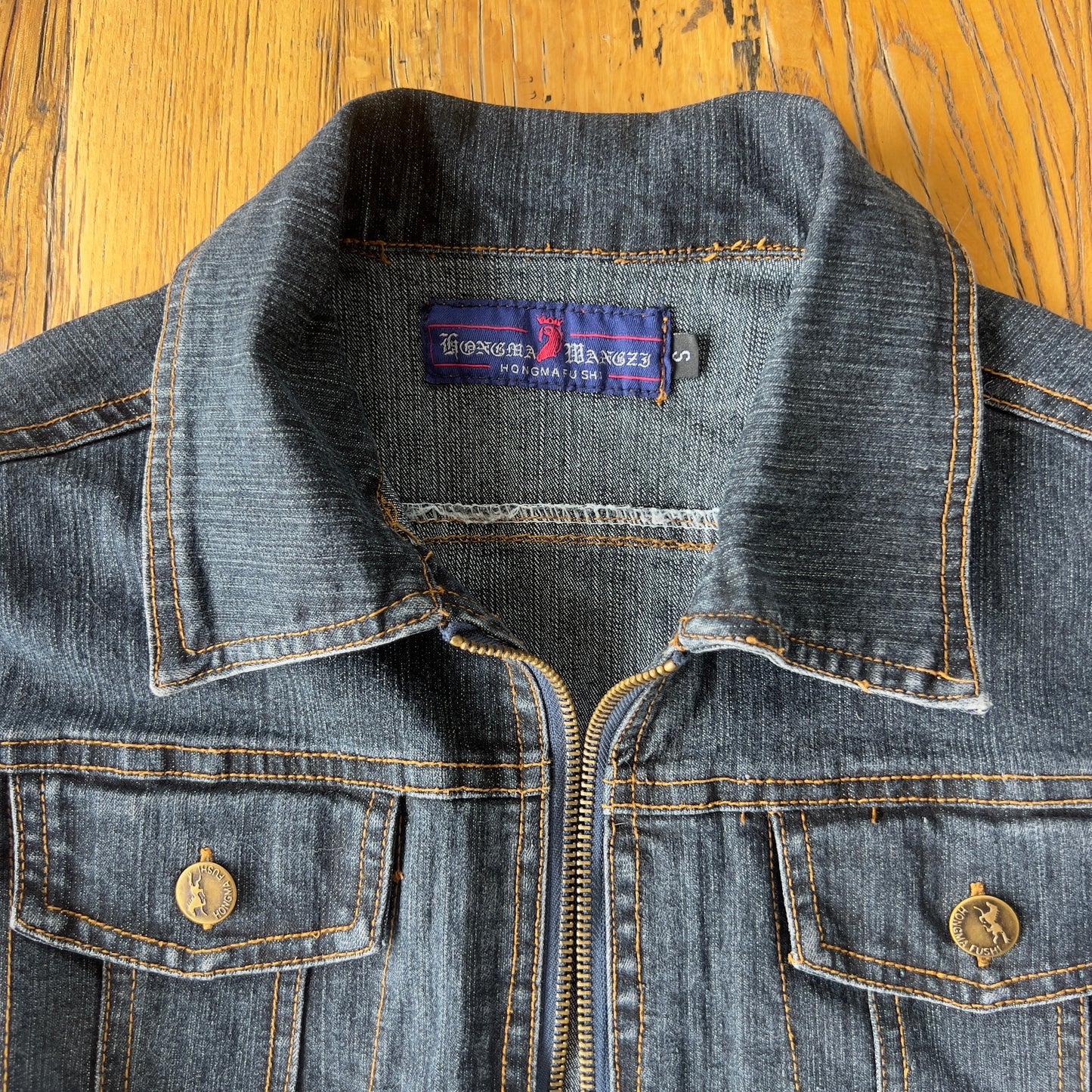 denim zip up jacket