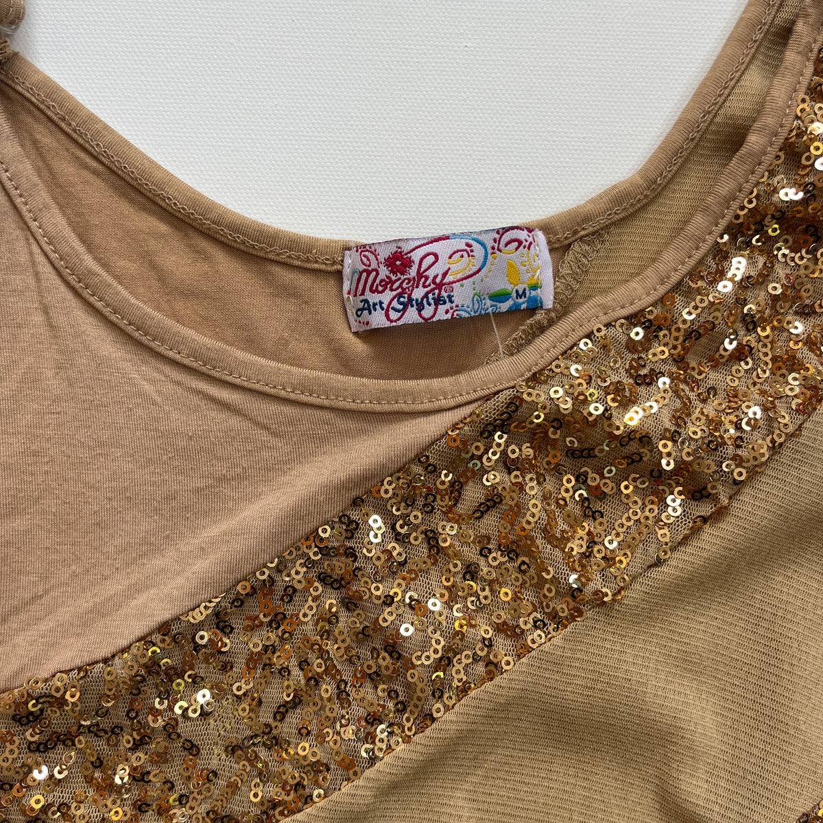 gold sequin tank