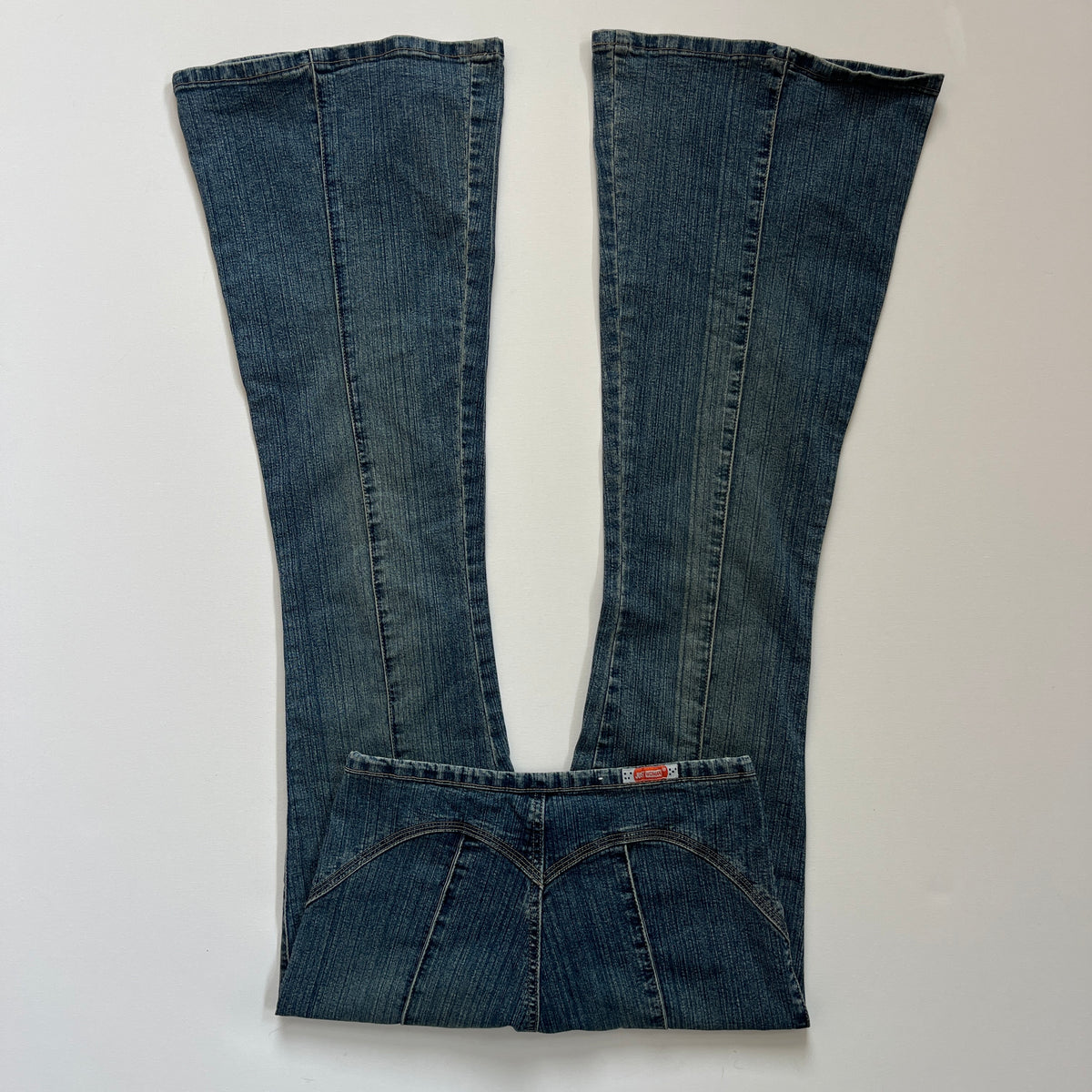 flared pin tuck jeans