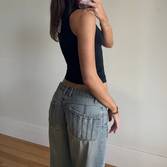 black high neck tank