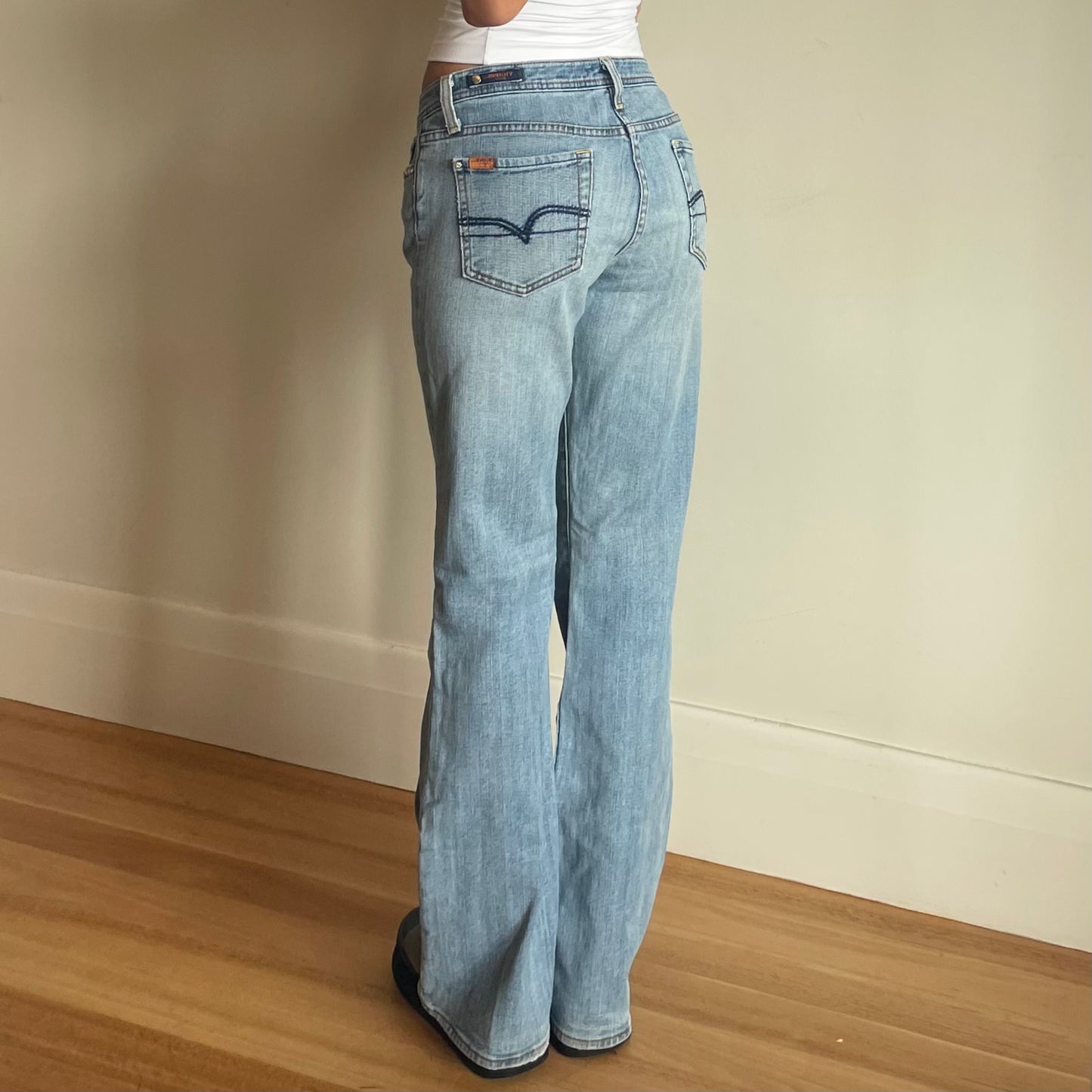 light wash denim jeans