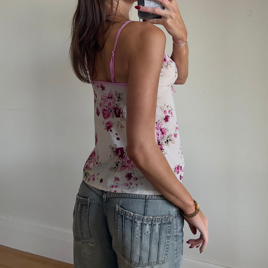 pink floral cami