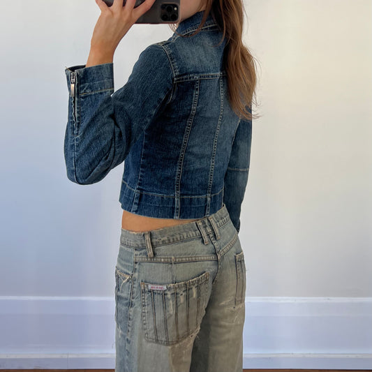 denim zip up jacket