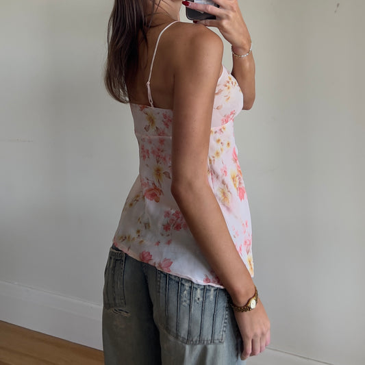 floral mesh cami