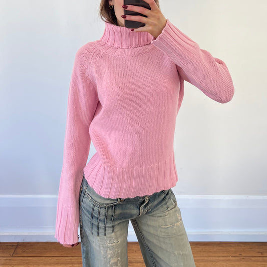 pink knit sweater