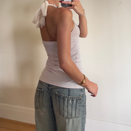 2000s floral halter top