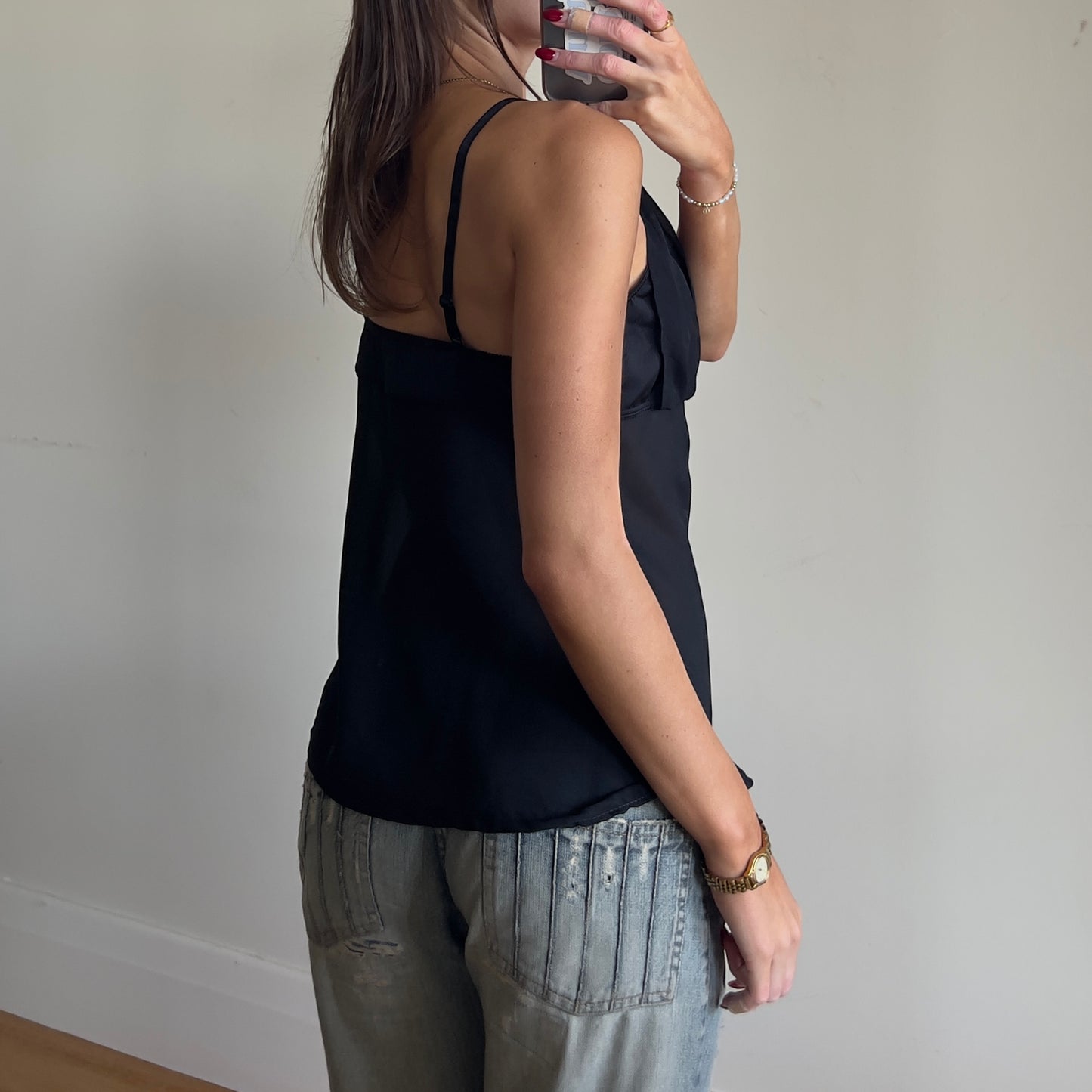 black mesh cami