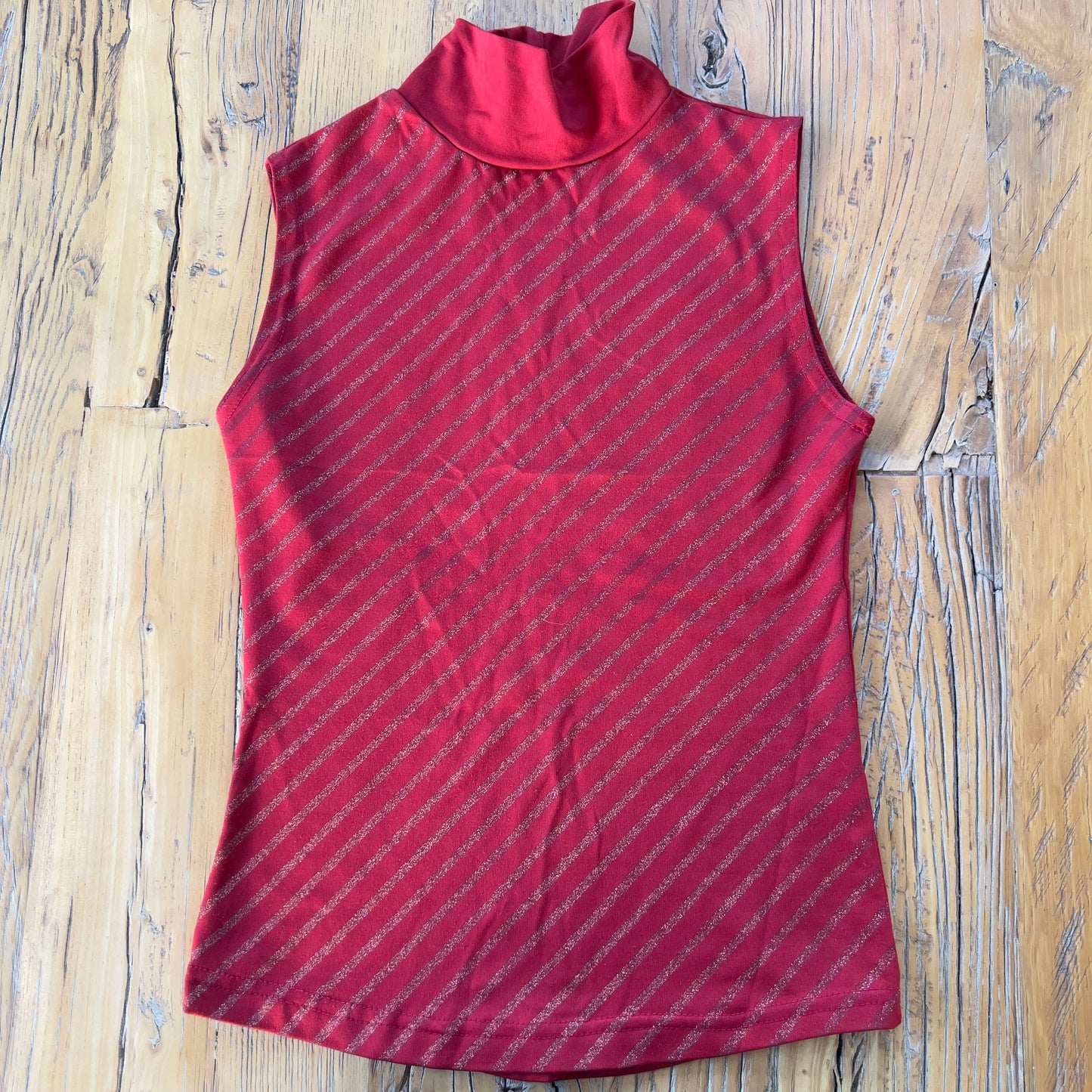 90s red high neck tank