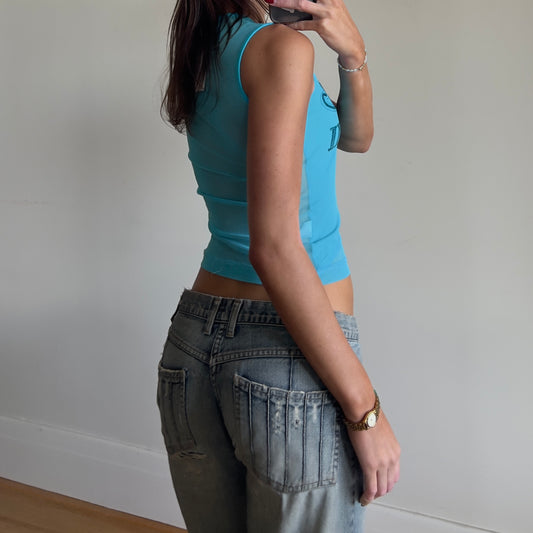 mesh sequin tank top