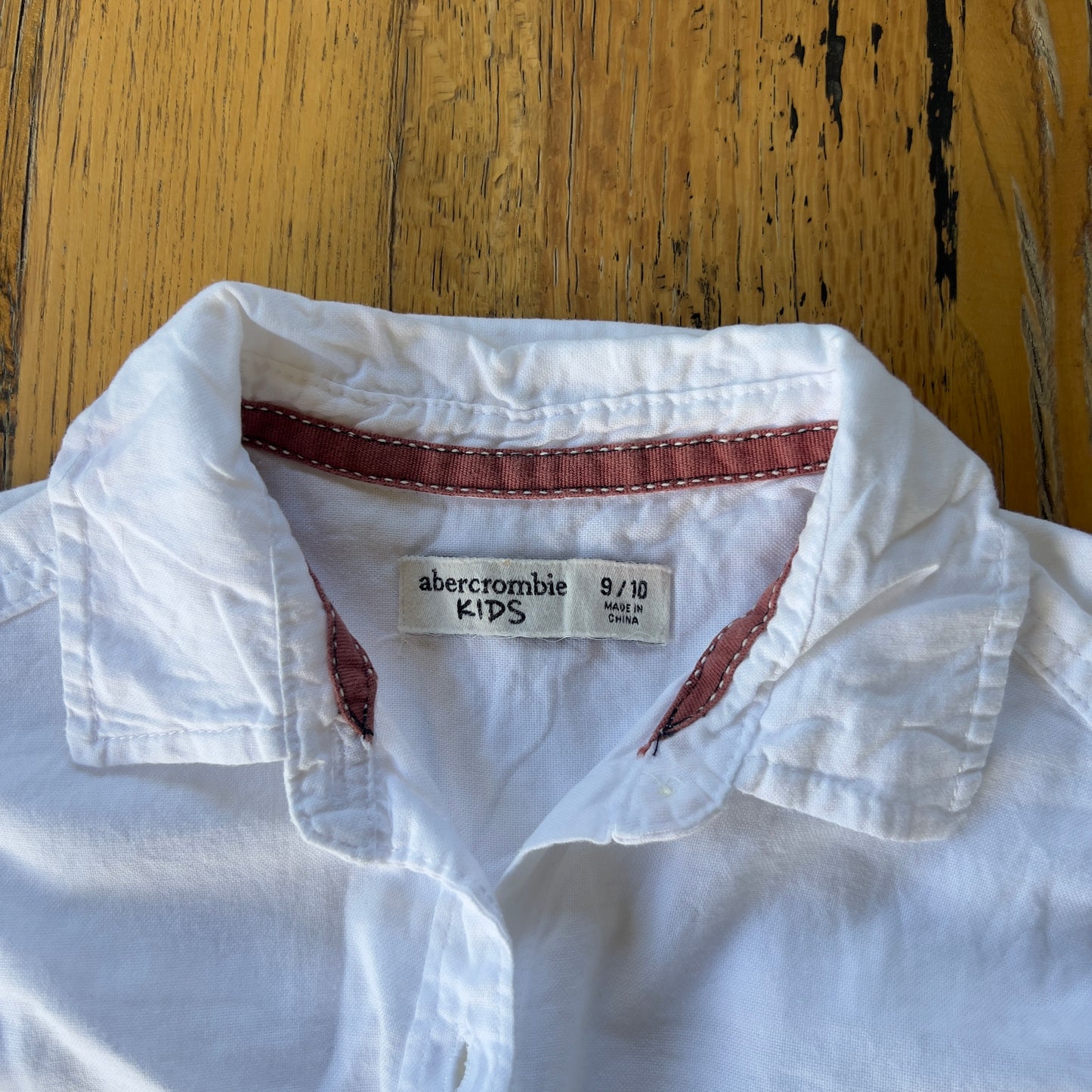 white reworked ruched shirt