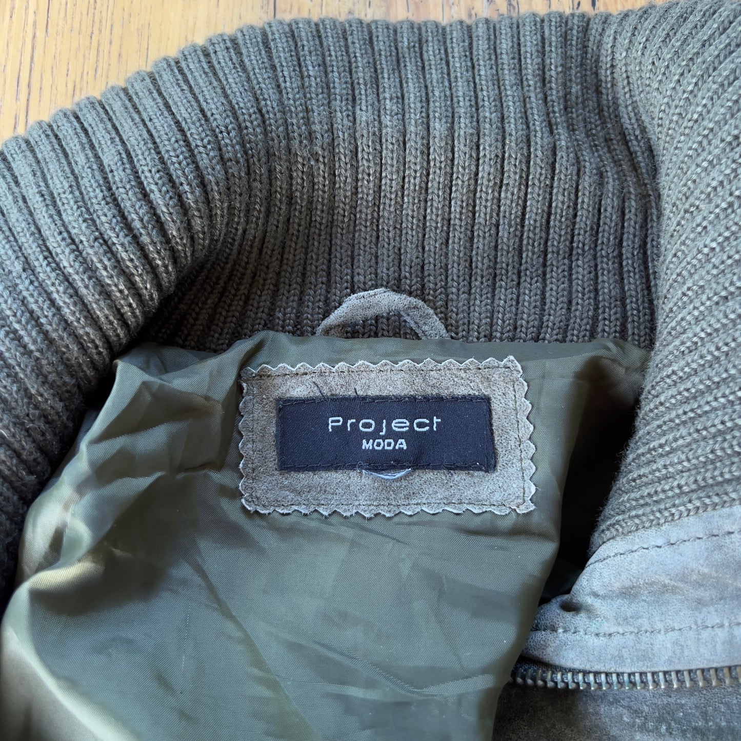 90s green suede leather jacket